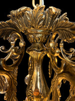 Handmade Brass 28"W Crystal Copper Chandelier