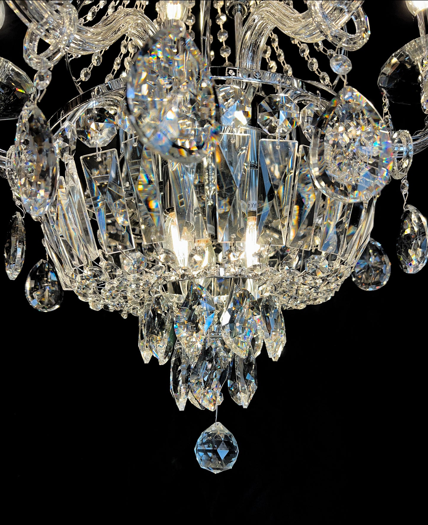 Chrome Empire Crystal Chandelier Dimmable 26"