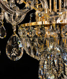Chandelier 26" Wide 11- Lights Crystal Pendant Light Gold Finish