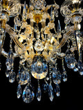 Maria Theresa Chandelier  26" W Gold Crystal Chandelier