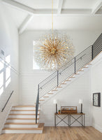 Starburst Chandelier 47" Wide Gold Crystal Lighting Fixture